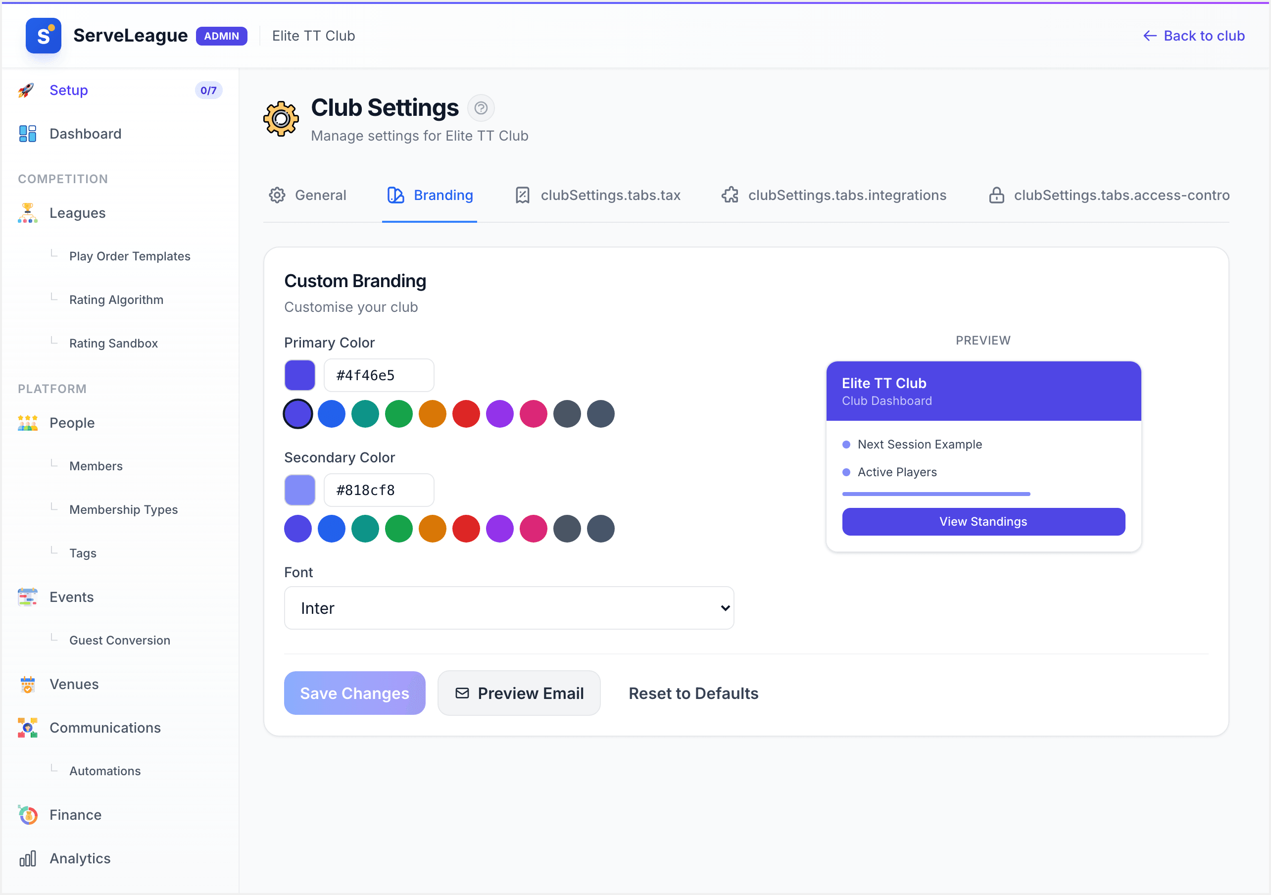 Color picker showing visual selector, hex input, and recently used swatches