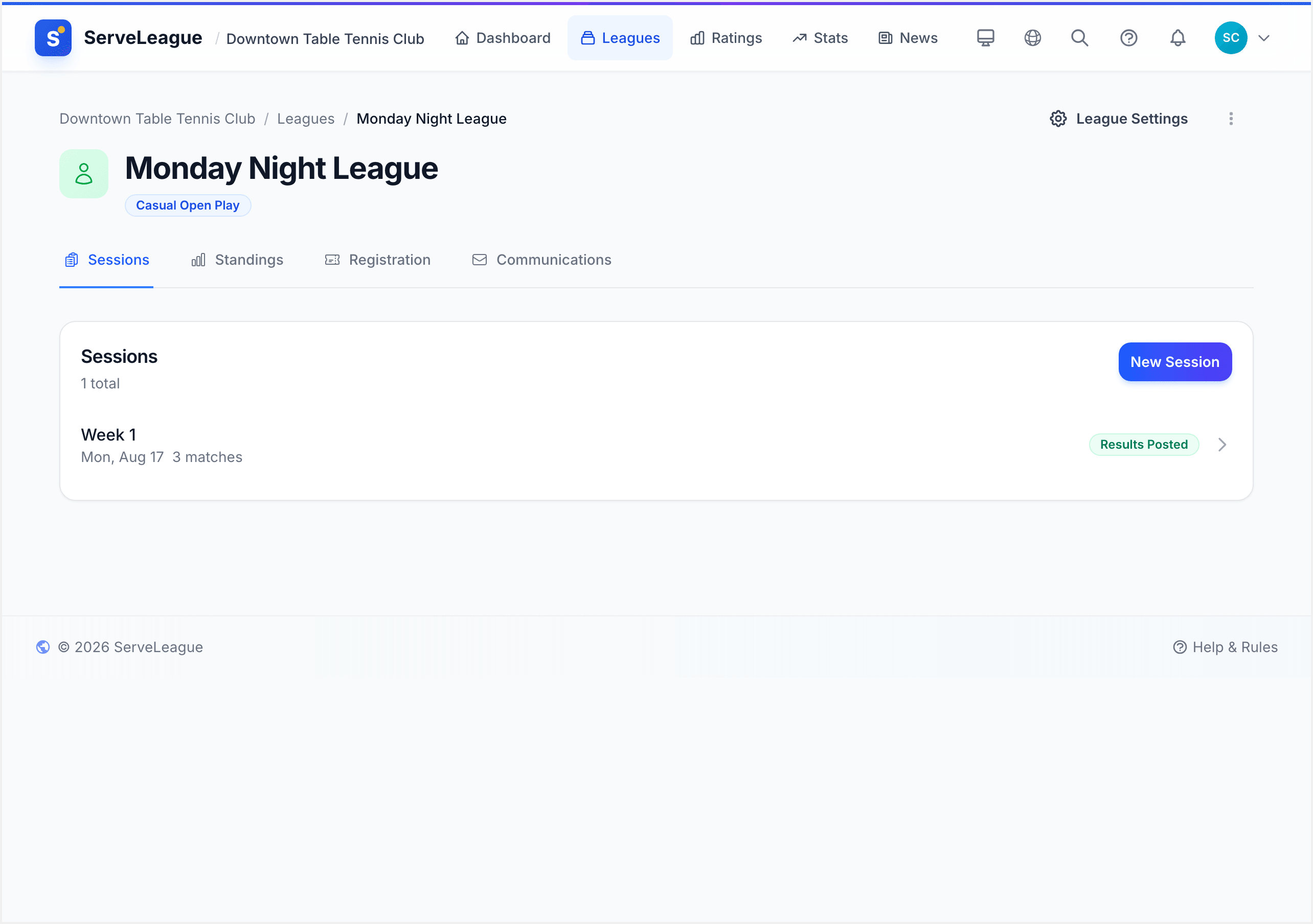 The news archive list with admin filter tabs and status badges