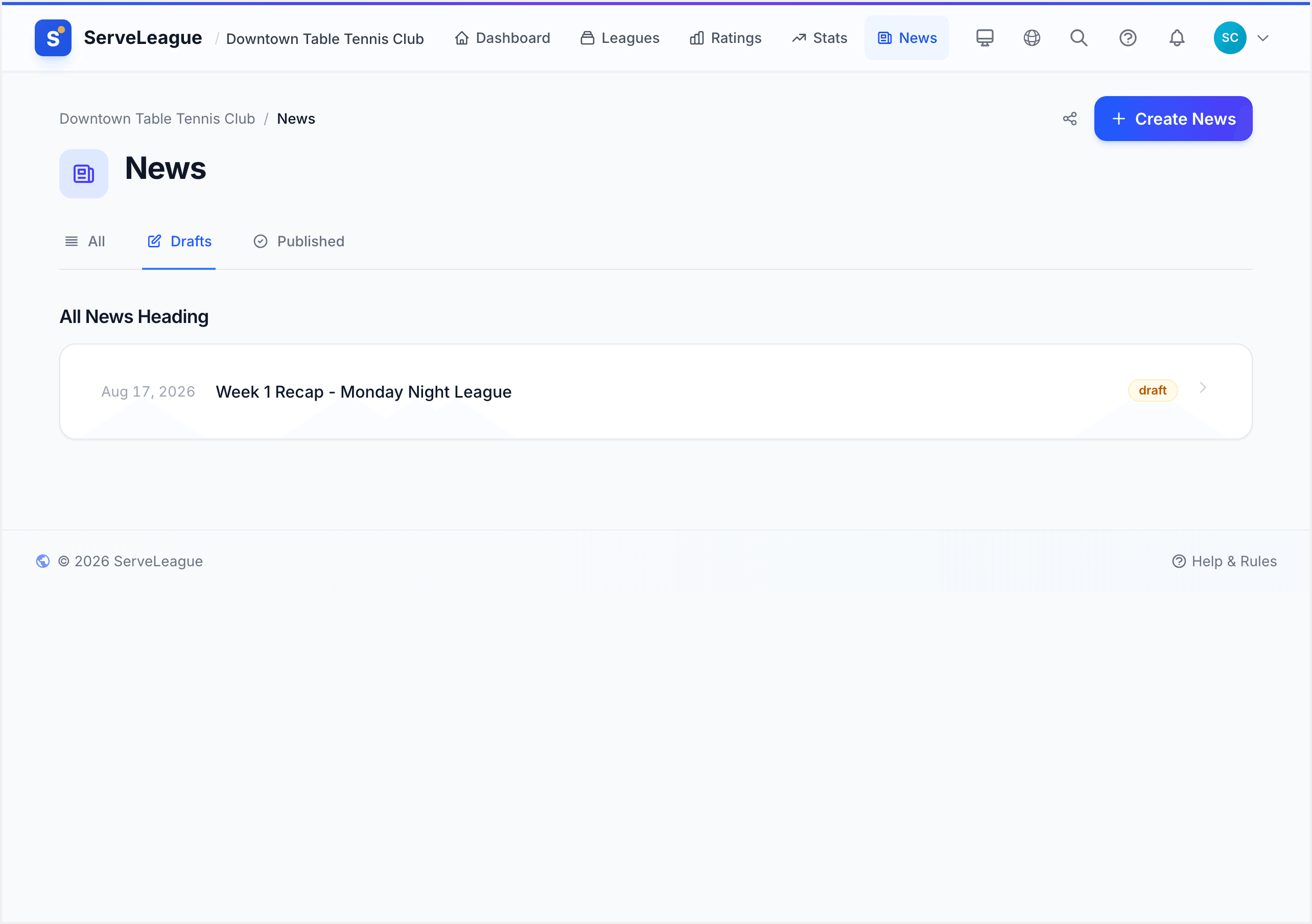 The create report wizard showing week selection and session list