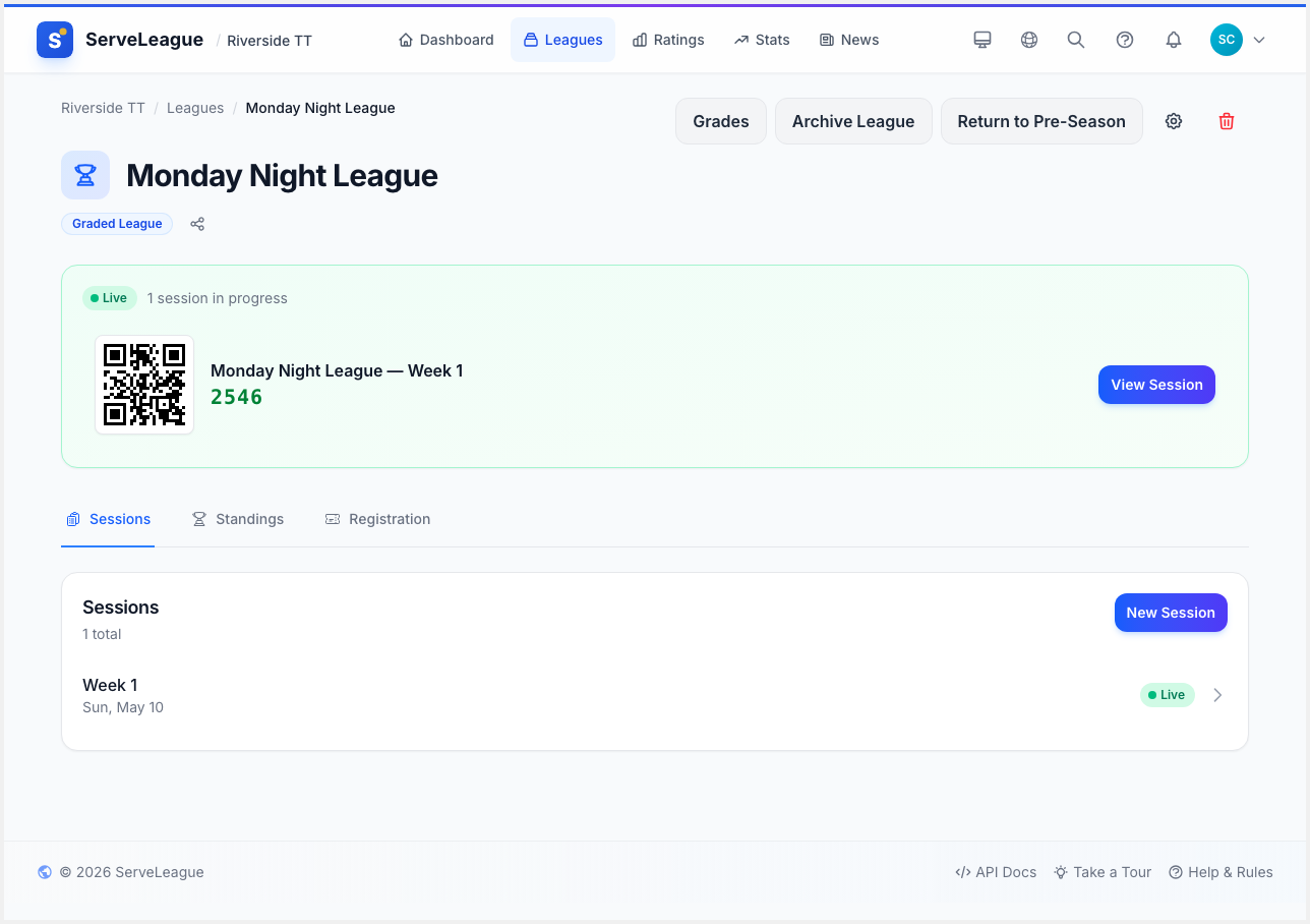 League roster management
