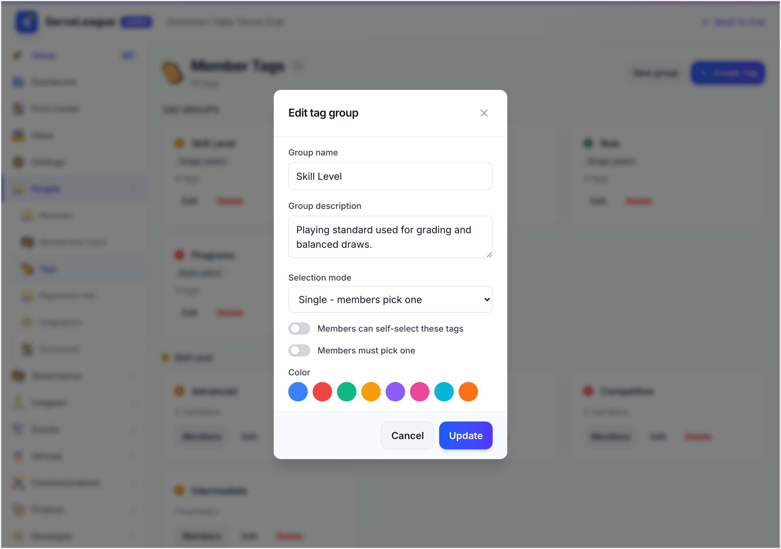 The Edit Tag window showing the name and color fields, and the delete confirmation dialog