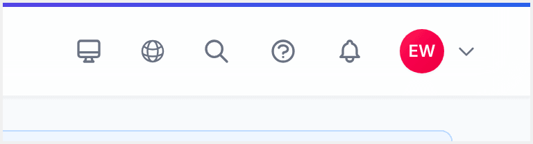 Notification bell icon with unread count badge