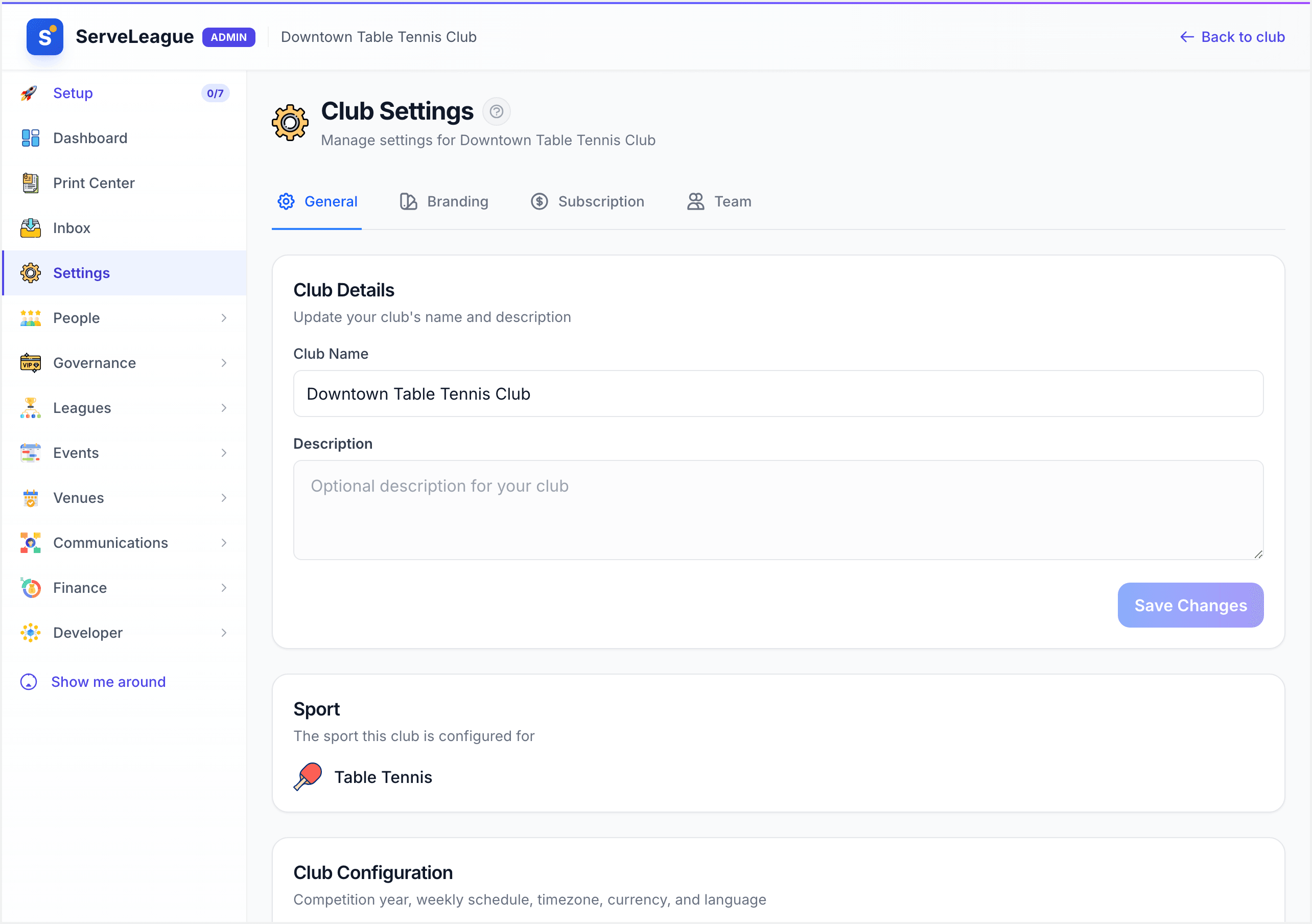 Branding tab showing color pickers and font selection